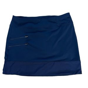 Athleta Skort Women’s Size Large Blue Tee Time Pull On Mini Casual Golf Sporty